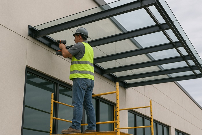 Thi công mái kính